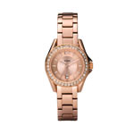 Montre Fossil femme acier dor&eacute; rose