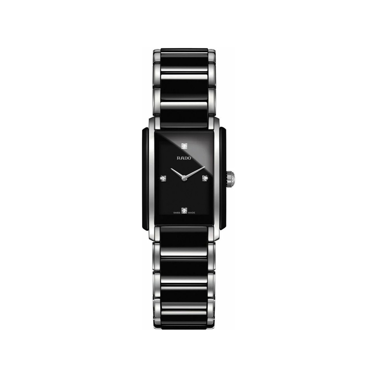 Montre Rado Intégral femme acier bracelet acier et céramique noir
