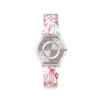 Montre Swatch femme plastique motif fleur - Femme - modèle SFE102 | MATY
