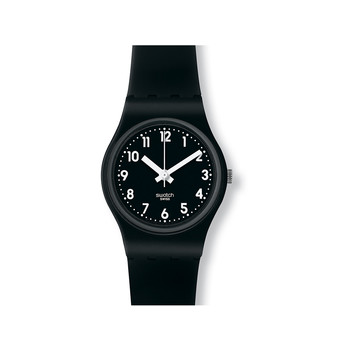 Montre Swatch Lady Black Single femme plastique silicone noir