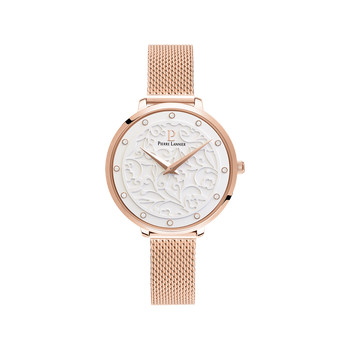 Coffret montre Pierre Lannier femme acier rose