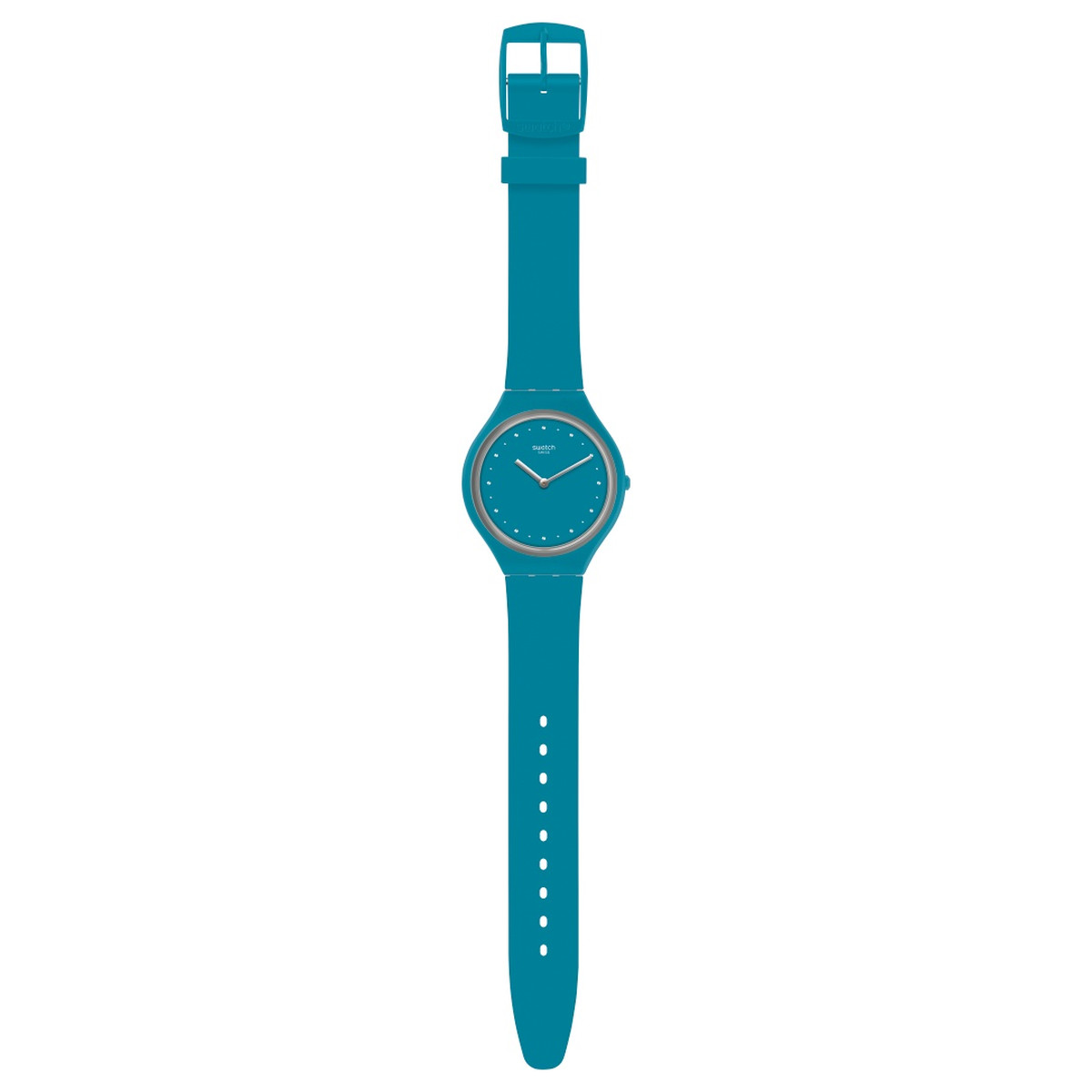 Montre Swatch mixte silicone couleur turquoise - vue D1