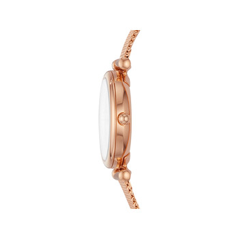 Montre Fossil femme acier doré rose milanais