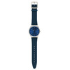 Montre Swatch mixte acier caoutchouc bleu - vue VD1