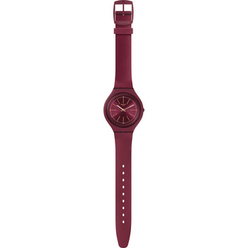 Swatch horloge van gemengd plastic en silicone, rood