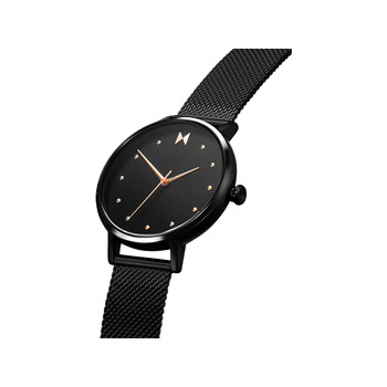 Montre MVMT femme acier noir milanais