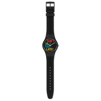 Montre Swatch mixte plastique noir