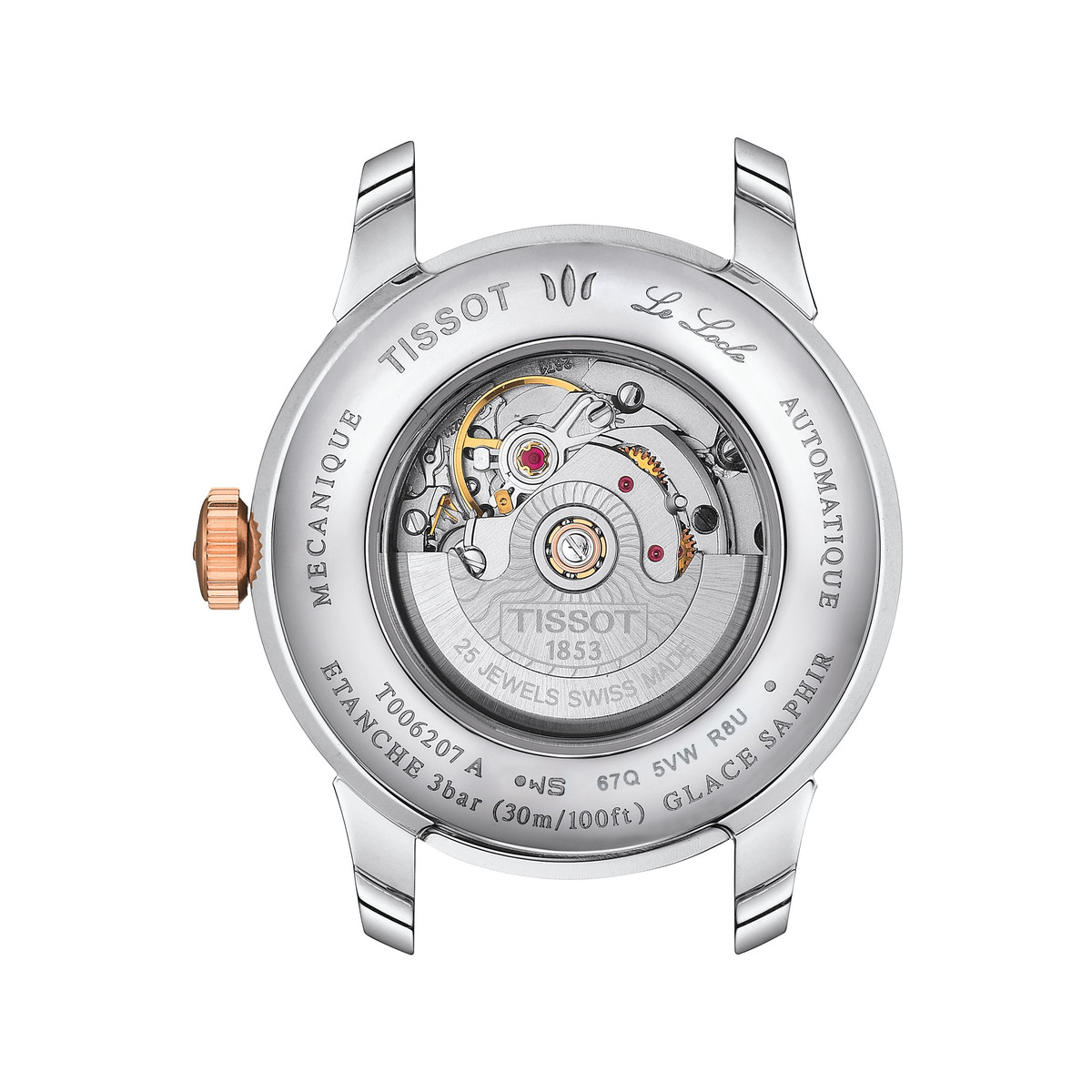 Montre TISSOT Le Locle Automatic Lady femme automatique cadran argent bracelet acier - vue 3