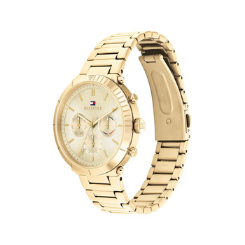 Montre Tommy Hilfiger femme acier doré jaune