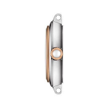 Montre TISSOT T-LADY BELLISSIMA SMALL LADY femme cadran gris bracelet acier bicolore doré rose