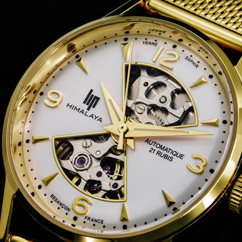 Montre Lip femme automatique métal doré