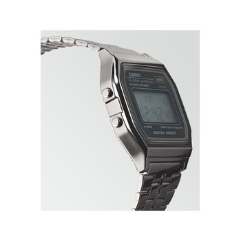 Montre Casio mixte résine gris bracelet acier gris
