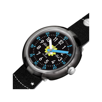 Montre Flik Flak enfant noir matériaux biosourcés