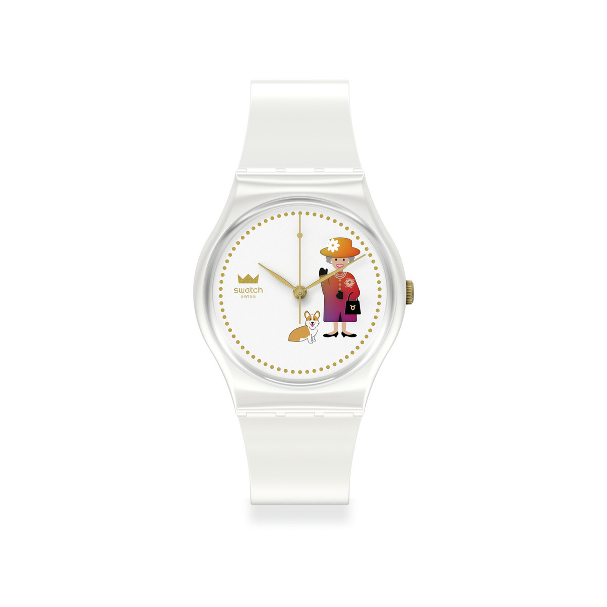 Montre Swatch Gent How Majestic mixte plastique silicone blanc
