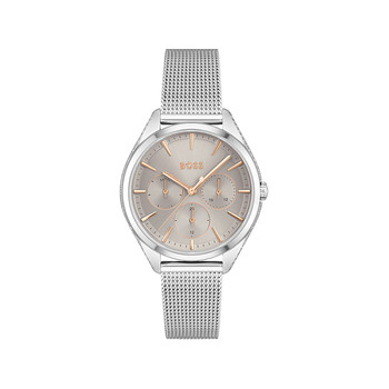 Montre Boss femme bracelet acier argent