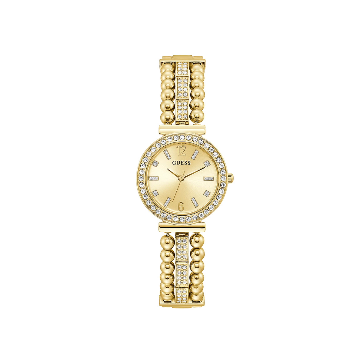 Montre GUESS femme bracelet acier doré jaune
