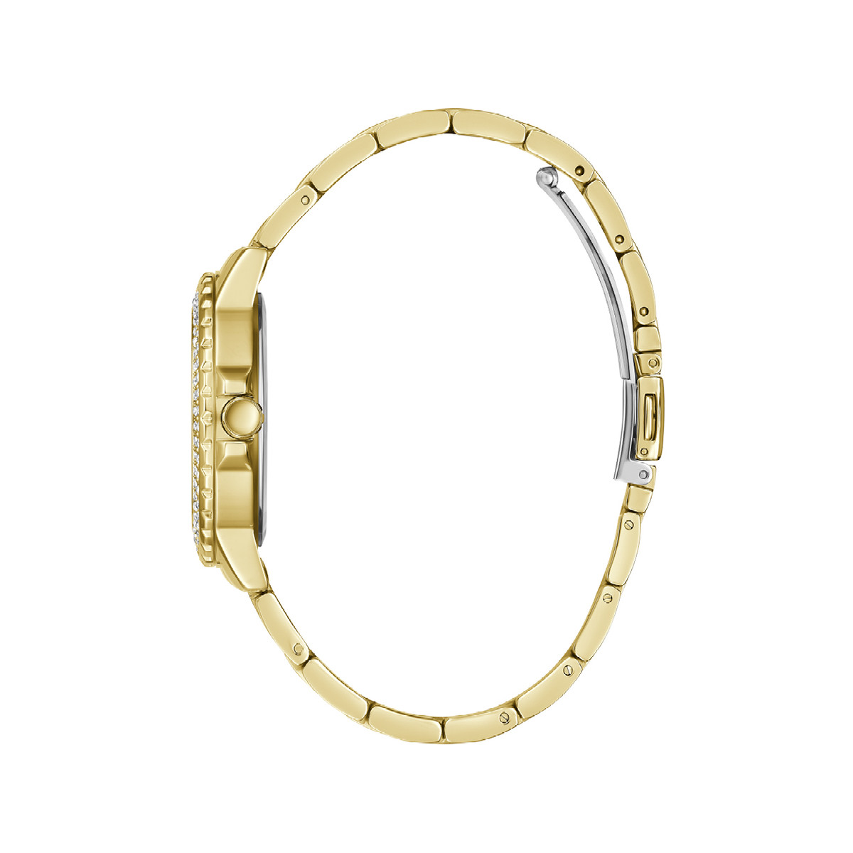 Montre GUESS femme bracelet acier doré jaune jaune - vue 2