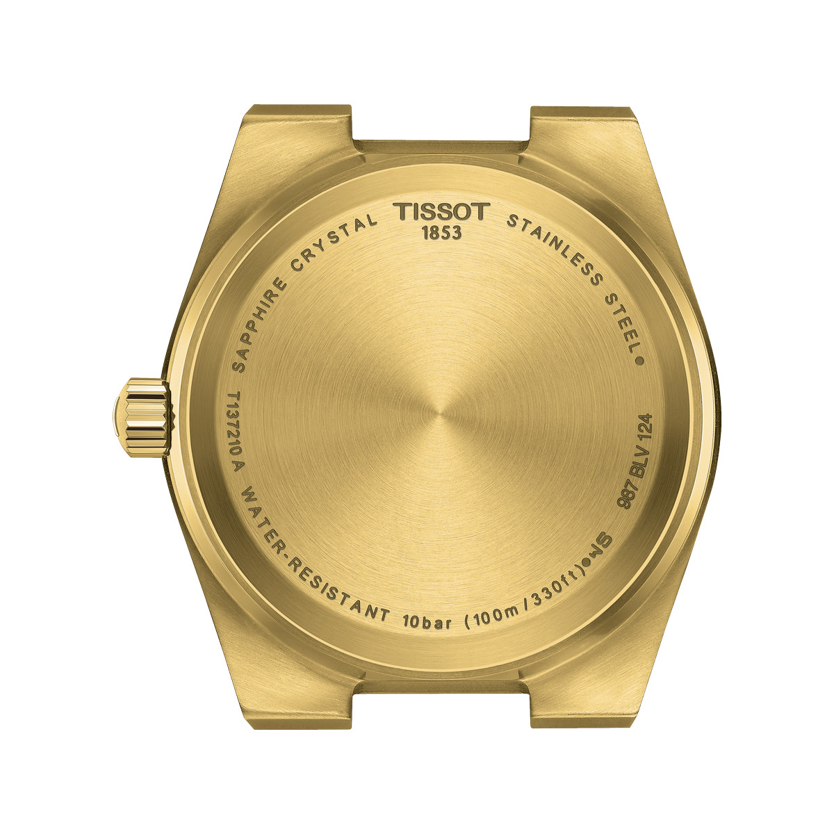Montre TISSOT T-CLASSIC PRX mixte cadran doré bracelet PVD doré - vue 3