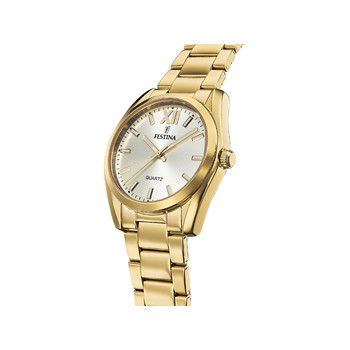 FESTINA boyfriend dameshorloge met vergulde stalen armband