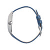 Montre Lip Churchill acier bracelet cuir vernis bleu - vue V2