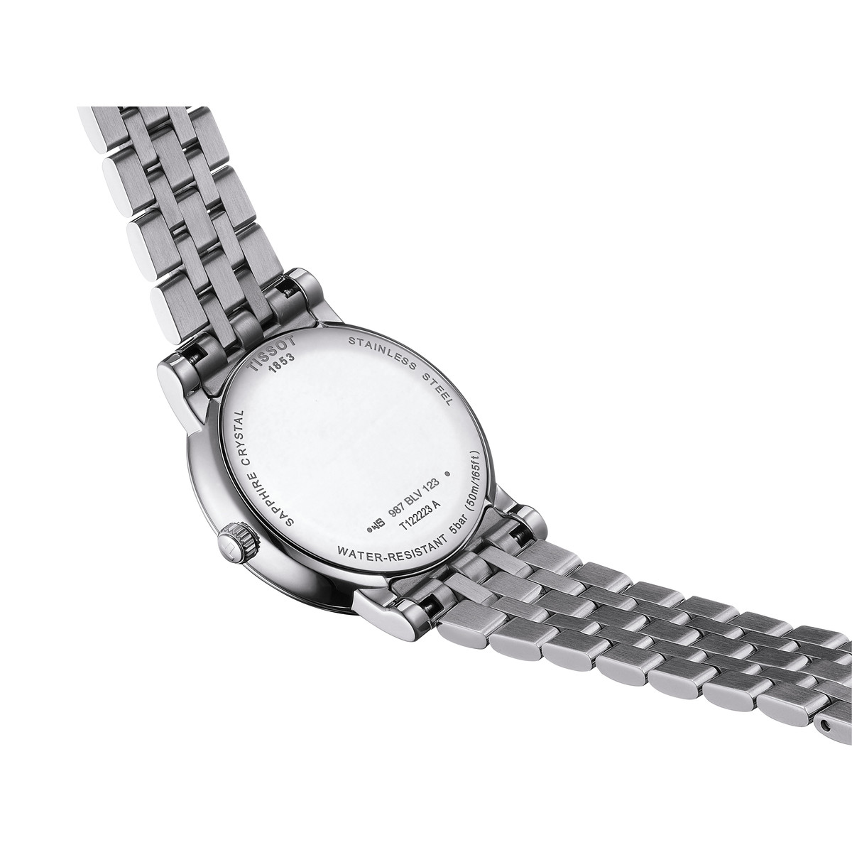 Montre TISSOT Carson Moonphase femme cadran gris bracelet acier inoxydable - vue D2
