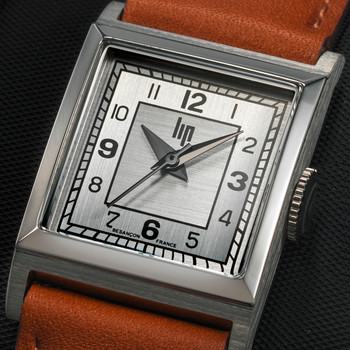 Montre LIP Churchill femme acier bracelet cuir marron