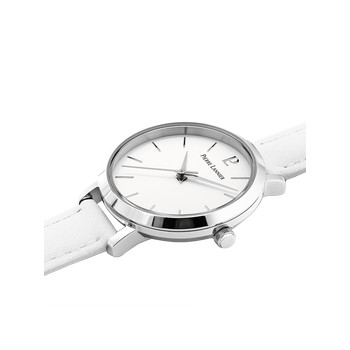 PIERRE LANNIER Chouquette women's watch with white leather strap