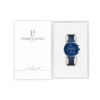 Montre PIERRE LANNIER Lutecia femme bracelet acier bleu
