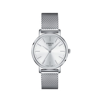 Montre TISSOT T-CLASSIC EVERYTIME femme cadran gris bracelet acier inoxydable