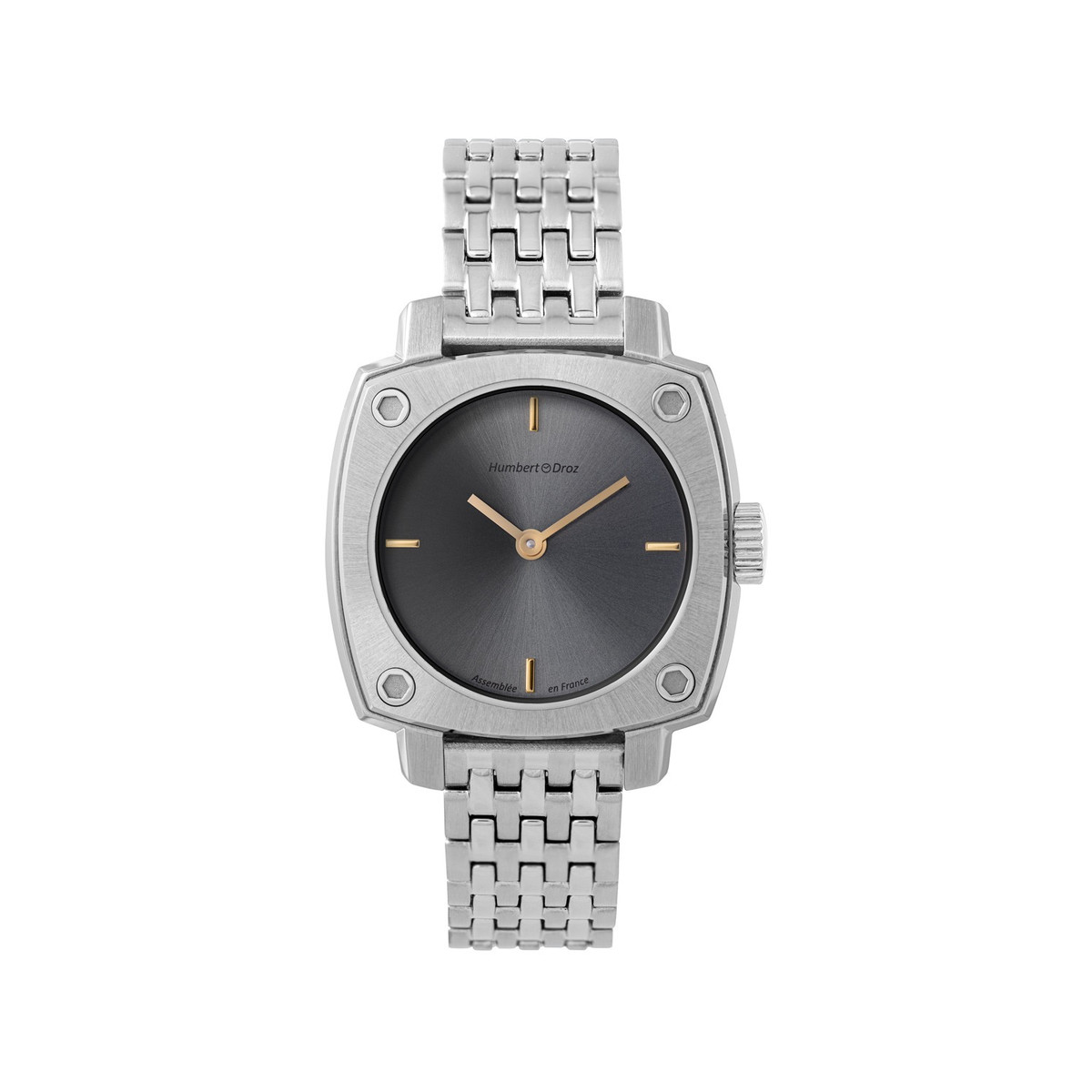 Montre HUMBERT-DROZ hd lou femme mecanique, bracelet acier
