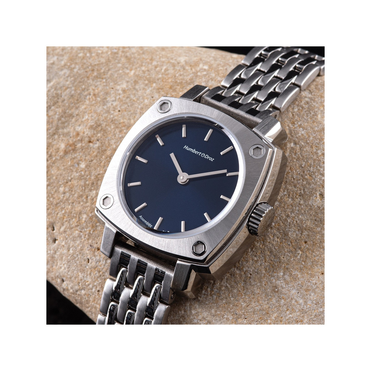 Montre HUMBERT-DROZ hd lou femme mecanique, bracelet acier - vue 2