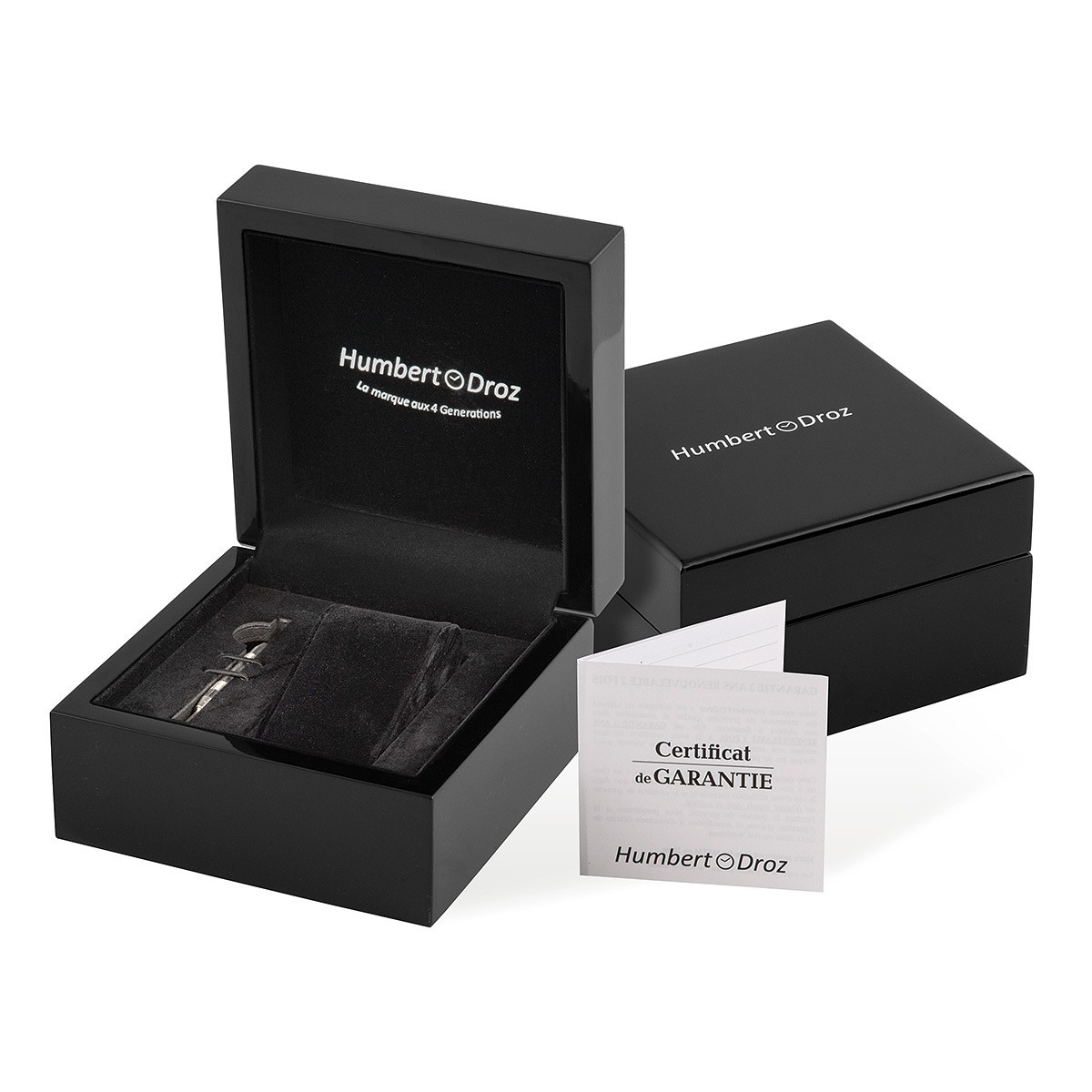 Montre HUMBERT-DROZ hd lou femme mecanique, bracelet acier - vue porté 2