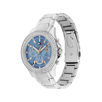 TOMMY HILFIGER dameshorloge in haven met zilveren roestvrijstalen armband