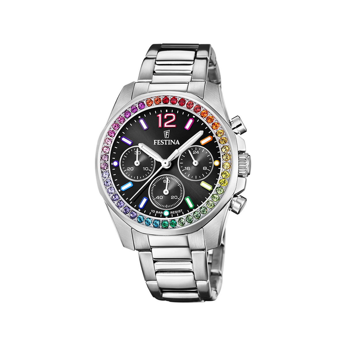 Montre FESTINA boyfriend femme bracelet acier