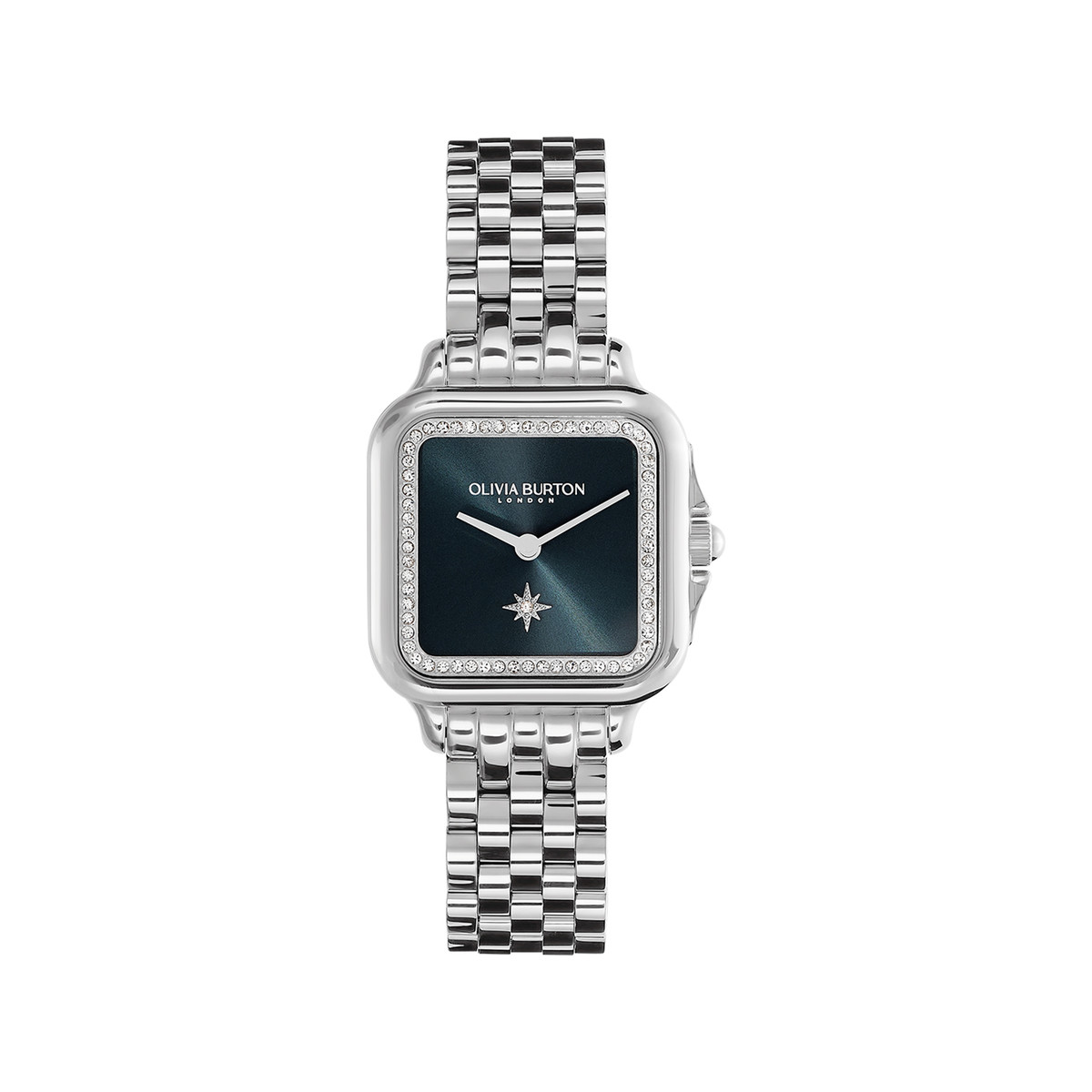 Montre OLIVIA BURTON grosvenor femme analogique, bracelet acier