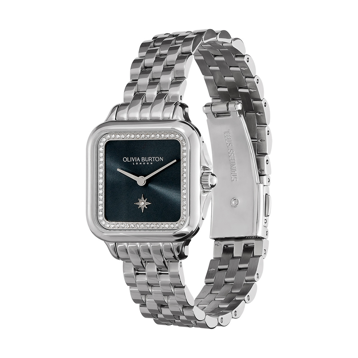 Montre OLIVIA BURTON grosvenor femme analogique, bracelet acier - vue D1