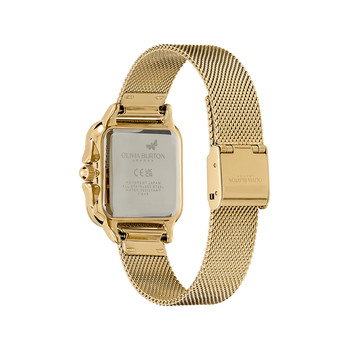 Montre OLIVIA BURTON grosvenor femme analogique, bracelet acier doré jaune