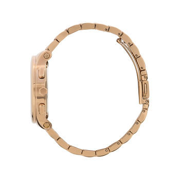 Montre OLIVIA BURTON multi function femme analogique, bracelet acier doré rose