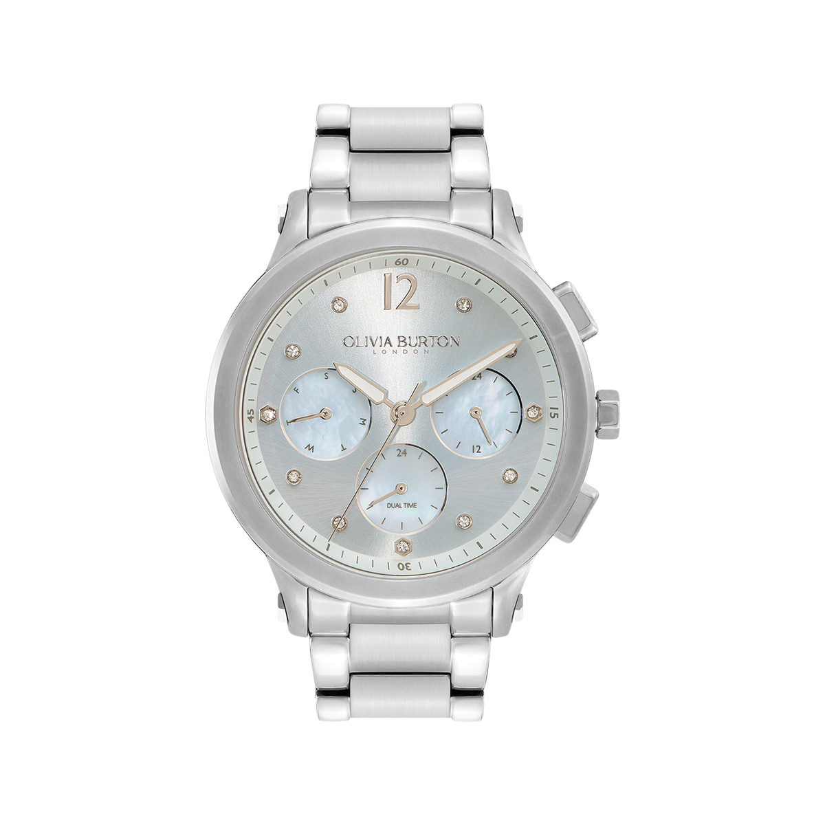Montre OLIVIA BURTON multi function femme analogique, bracelet acier