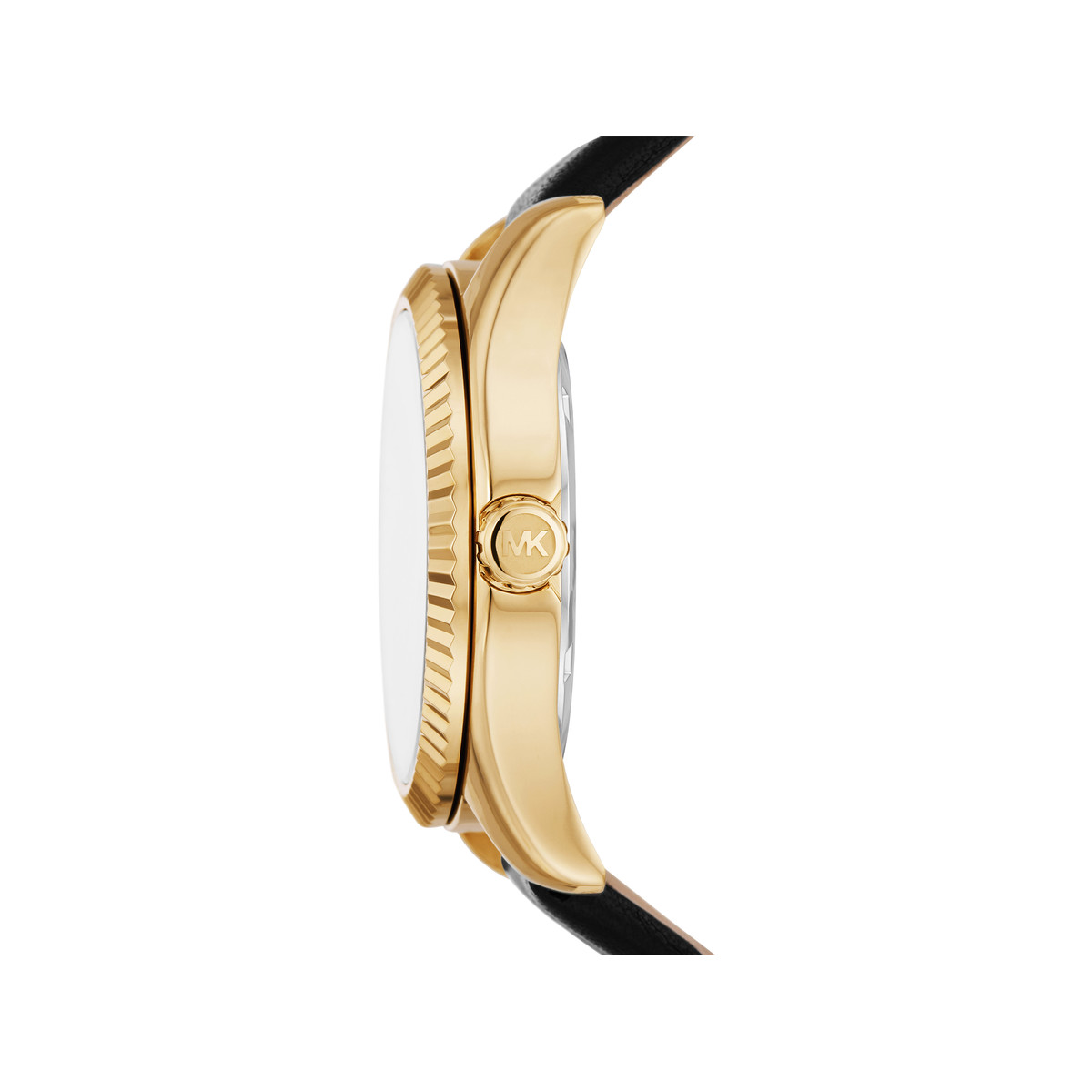 Montre MICHAEL KORS lexington femme bracelet cuir noir - vue 2