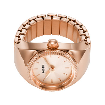 Montre FOSSIL watch ring femme bracelet acier inoxydable doré rose