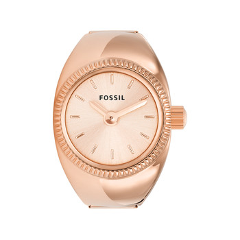 Montre FOSSIL watch ring femme bracelet acier inoxydable doré rose