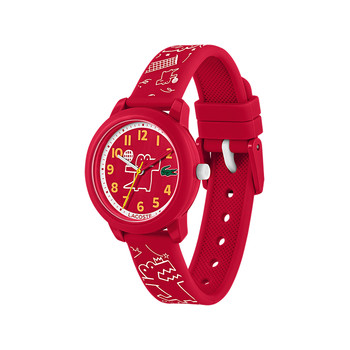 Montre LACOSTE enfant bracelet silicone rouge