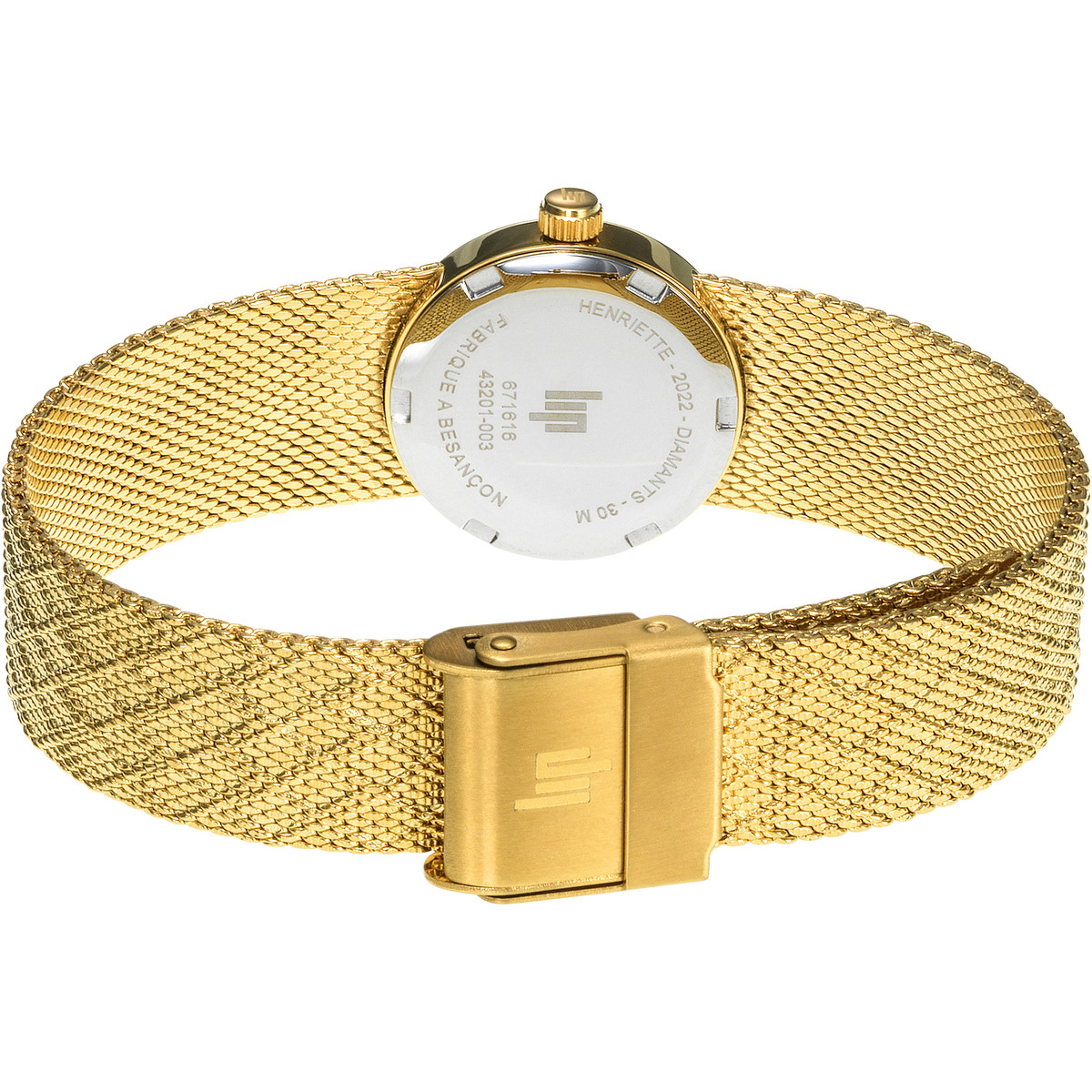 Montre LIP femme bracelet métal doré - vue 3