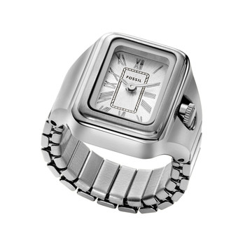 Montre FOSSIL watch ring femme bracelet acier inoxydable argent