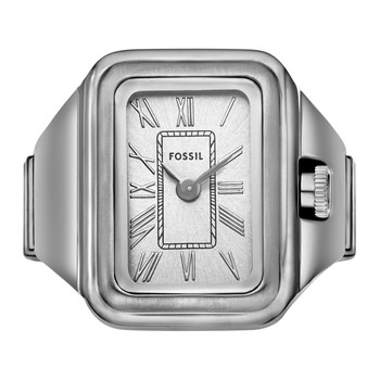Montre FOSSIL watch ring femme bracelet acier inoxydable argent