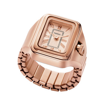 Montre FOSSIL watch ring femme bracelet acier inoxydable doré rose
