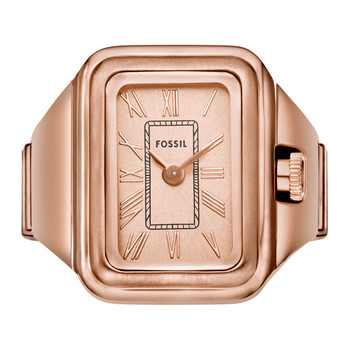 Montre FOSSIL watch ring femme bracelet acier inoxydable doré rose