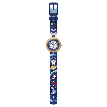 Montre FLIK FLAK ASTRODREAMS enfant plastique biosourcé bracelet pet recyclé bleu