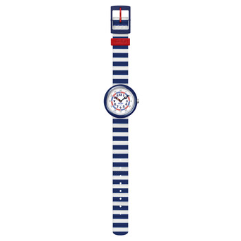 Watch Flik Flak Color my life Little boat child biosourced plastic recycled PET strap blue